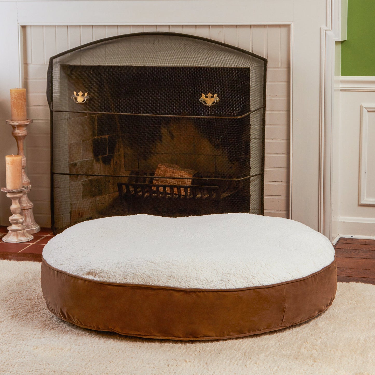 Scout Deluxe Round Sherpa Top Pillow Dog Bed