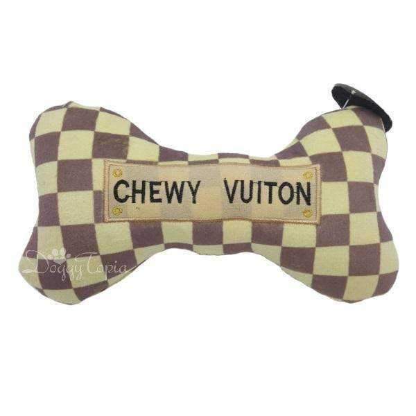 Chewy Vuiton Checker Bone Dog Toy