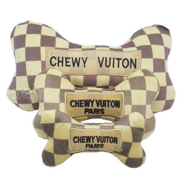 Chewy Vuiton Checker Bone Dog Toy